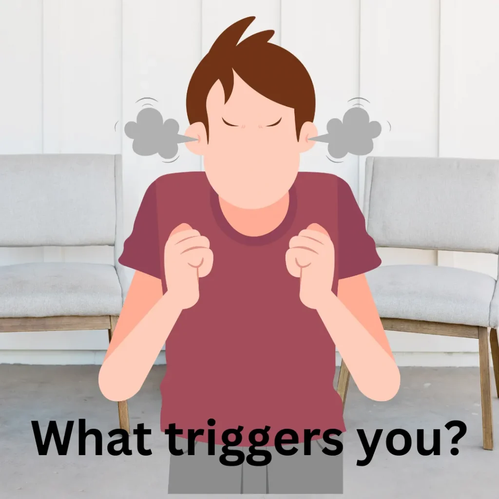 Man triggers to show anger 