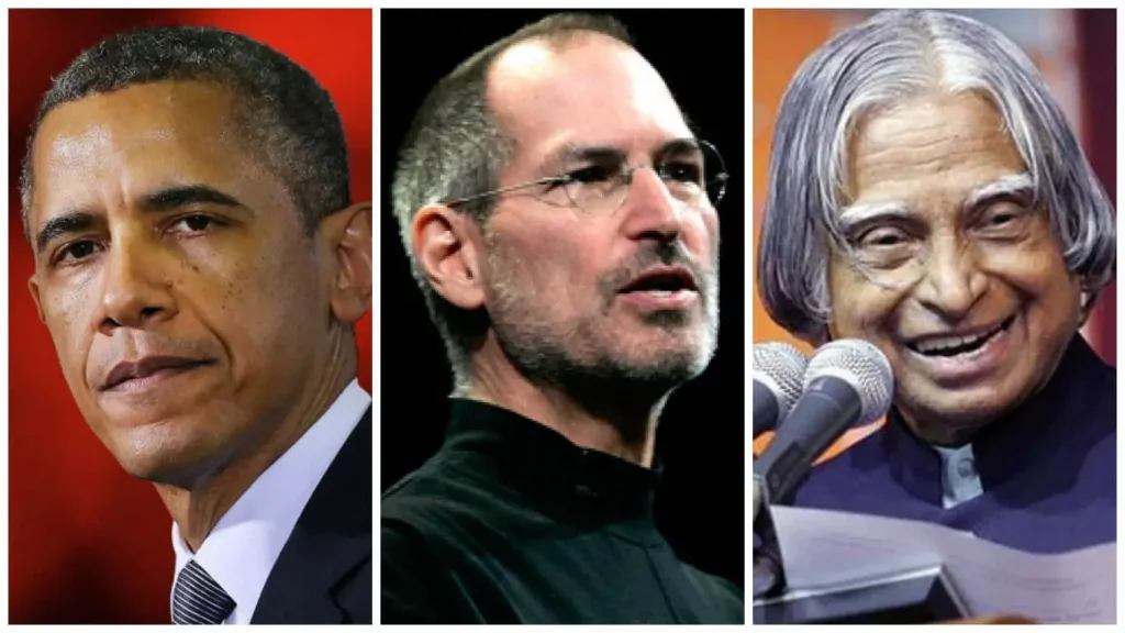 picture of Barak Obama, Steve Jobs and APJ abdul kalaam azad 