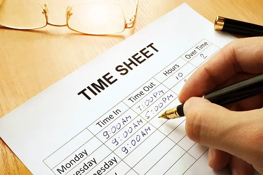 Time sheet for manage time 